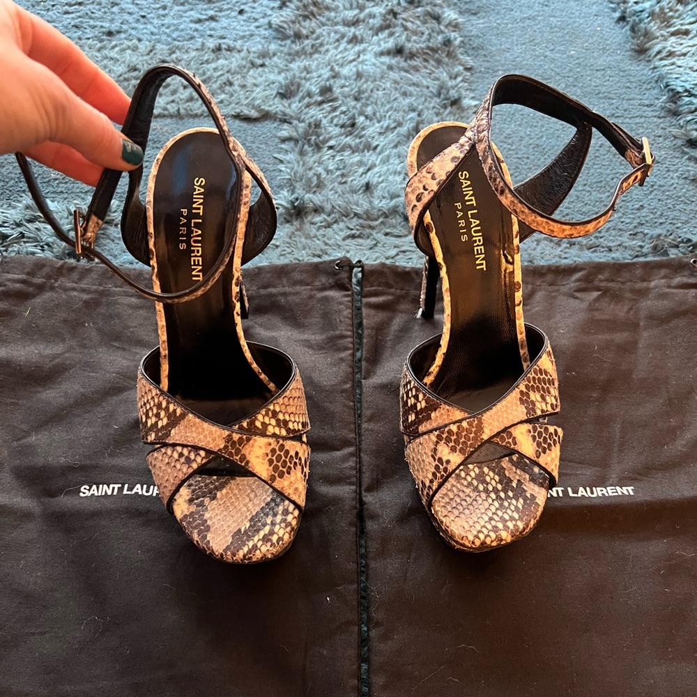 Saint Laurent Paris Platform Heels
